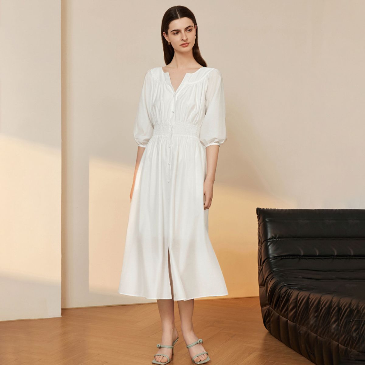 와이와이아이엠(YYIAM) YY_Vintage gentle puff sleeve dress
