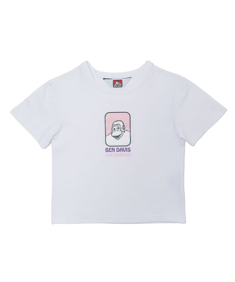ORIGINAL FACE STRETCH CROP TEE WHITE