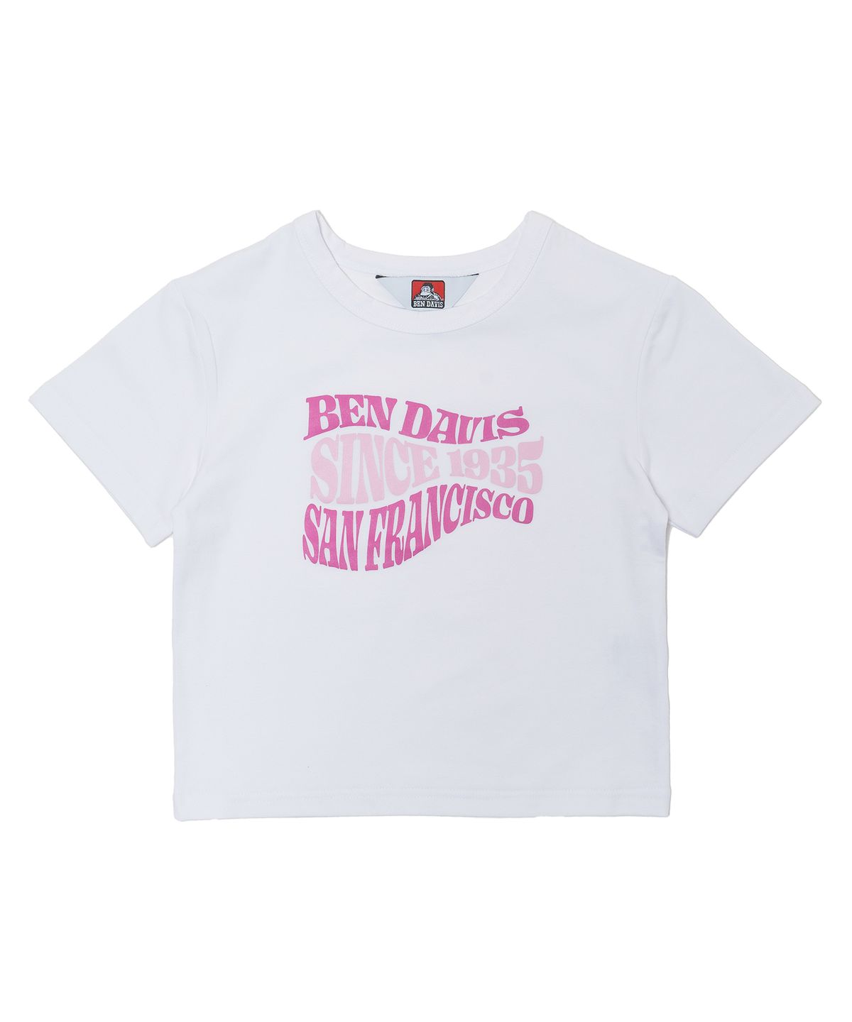 벤 데이비스(BEN DAVIS) ORIGINAL WAVE STRETCH CROP TEE WHITE