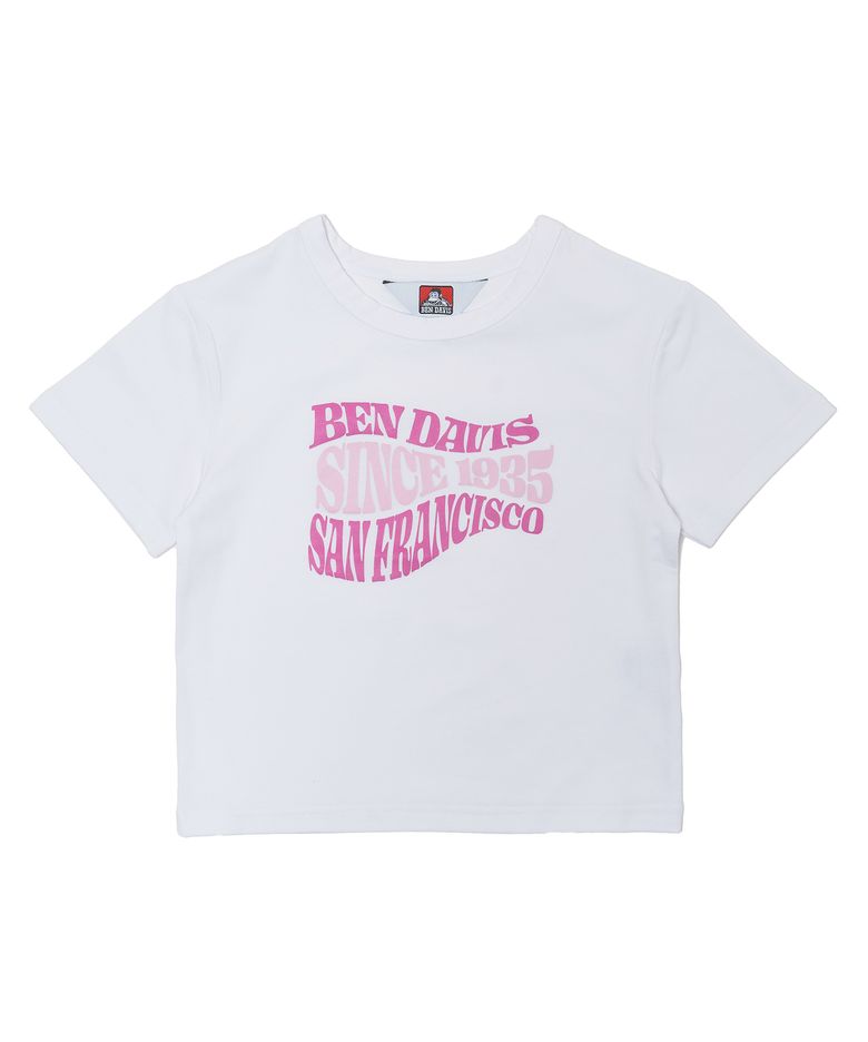 ORIGINAL WAVE STRETCH CROP TEE WHITE