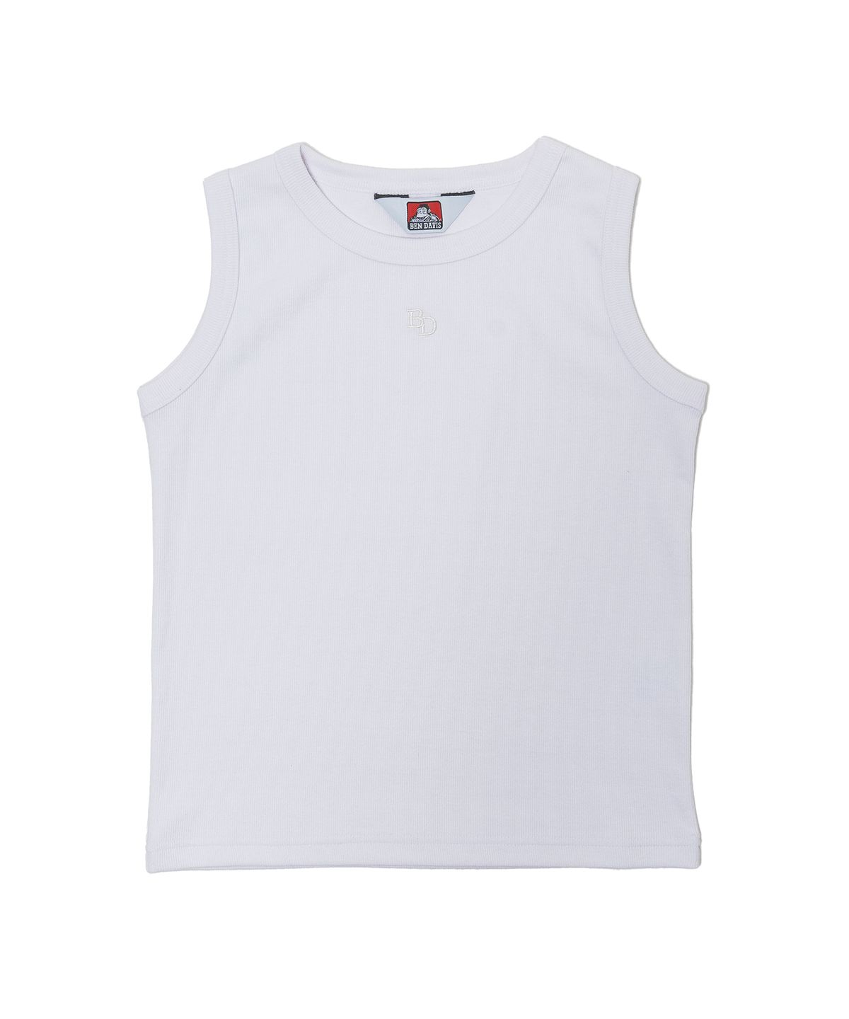 벤 데이비스(BEN DAVIS) ORIGINAL RIB EMBRO TANKTOP WHITE