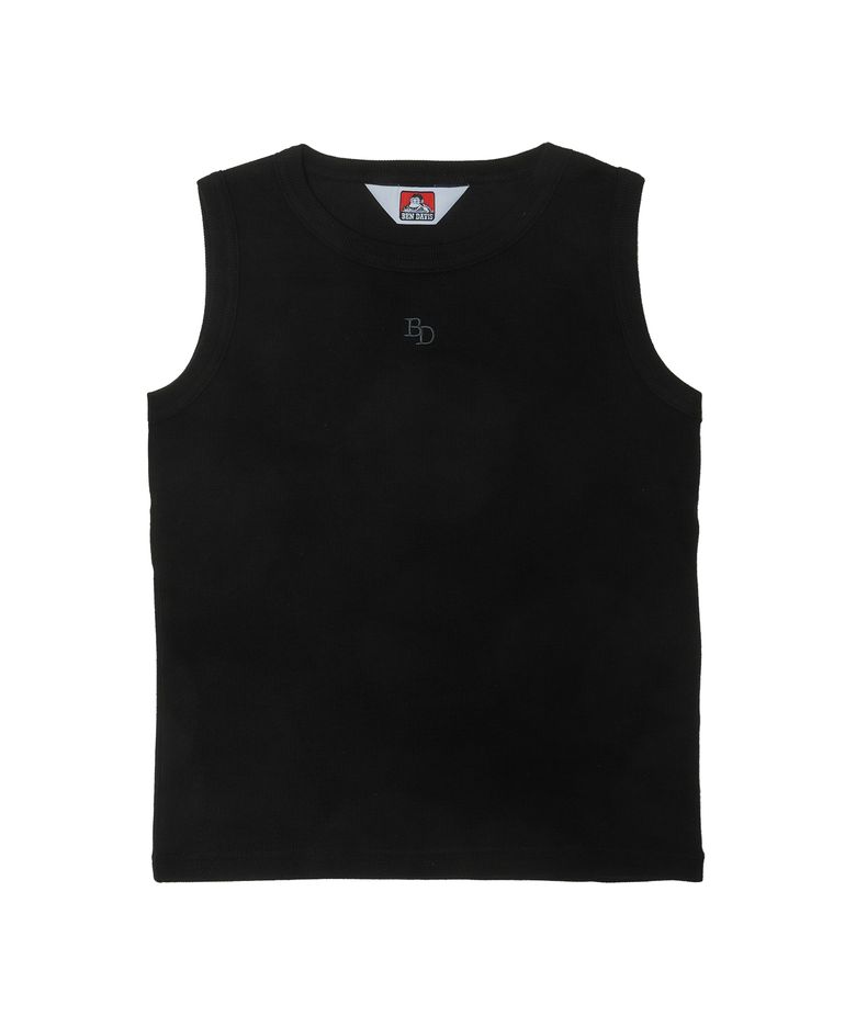ORIGINAL RIB EMBRO TANKTOP BLACK