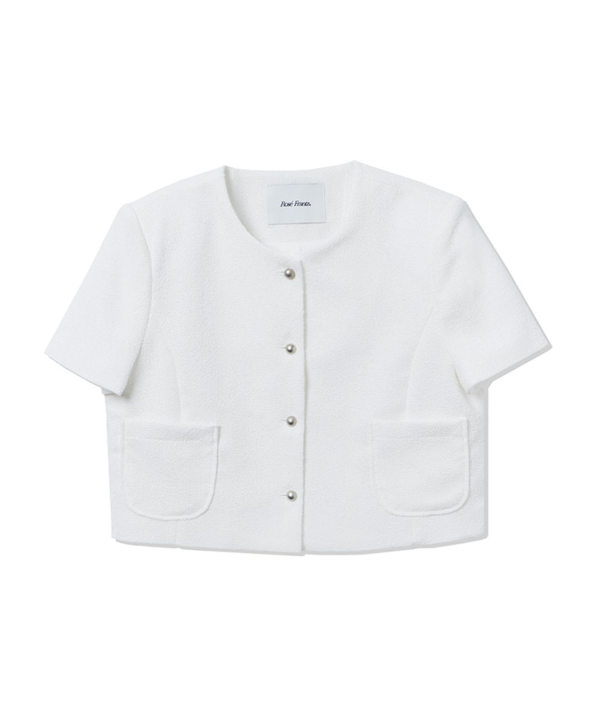 로제프란츠(ROSEFRANTZ) Half Sleeve Tweed Jacket [Ivory]