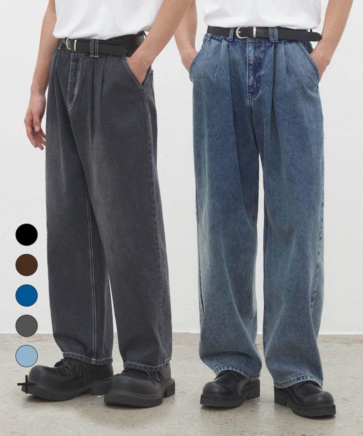 데케트(DECET) [2PACK]Dawn 2Pleats Wide Jeans DCPT007