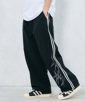 스파클 나일론 라인 팬츠 블랙