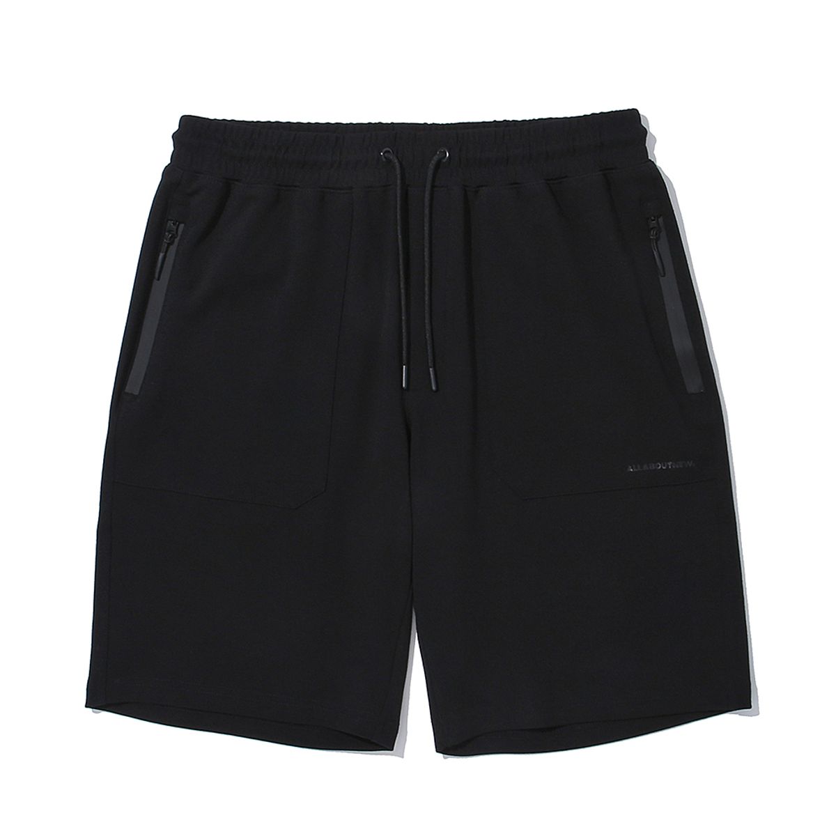 올어바웃뉴(ALL ABOUT NEW) 로고 5부 반바지 블랙 INY2RS21ABK