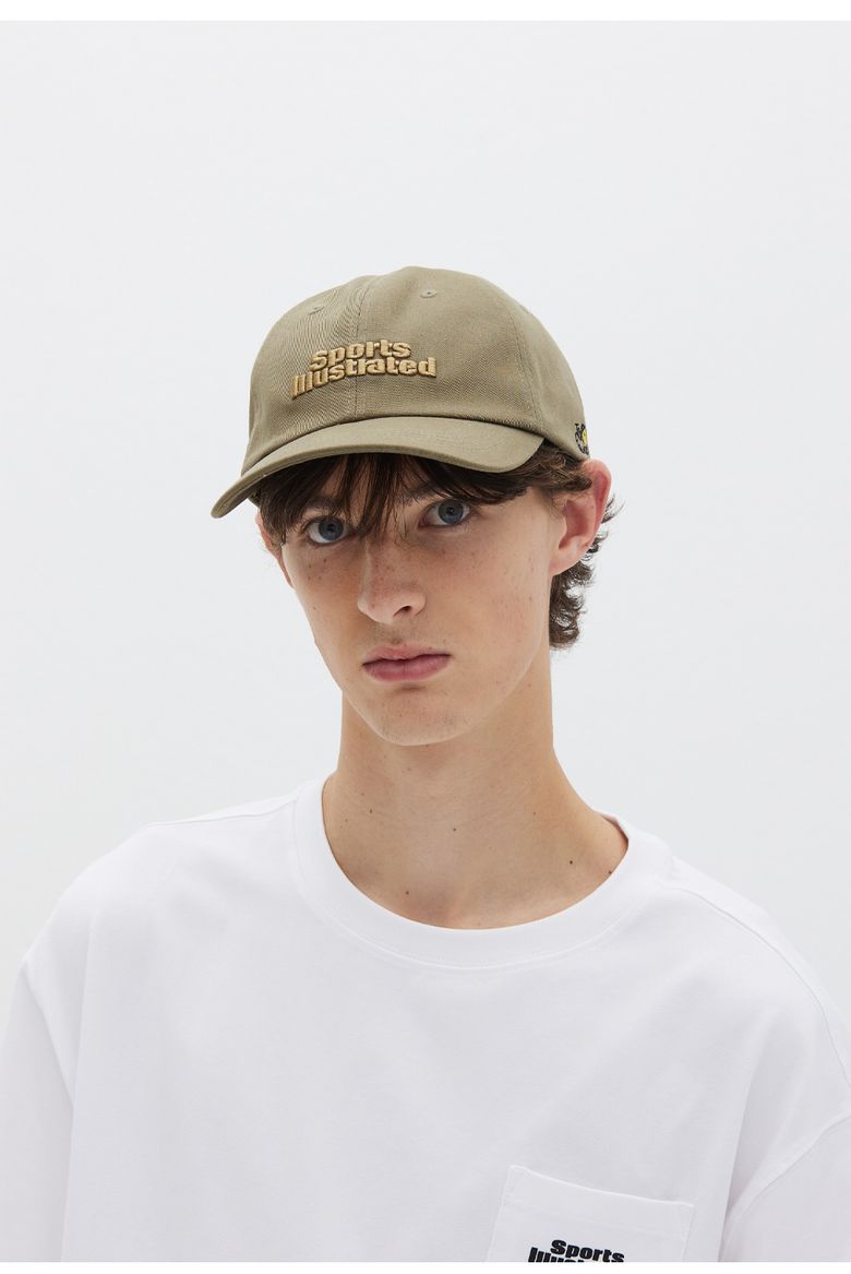 CYCLING STACKED LOGO BALL CAP (KHAKI)