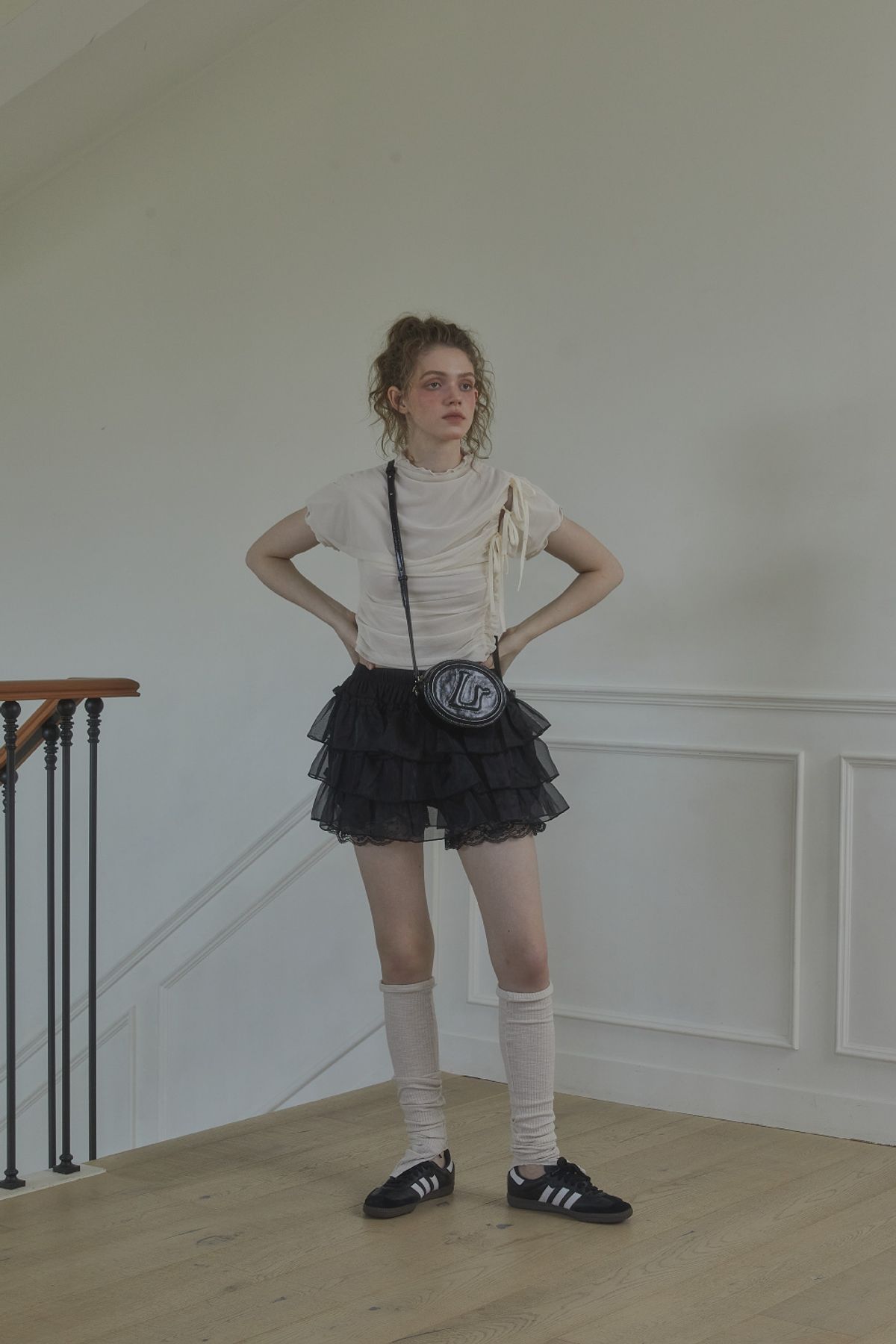 레터리(LETERIE) LACE BANDING SKIRT_BLACK