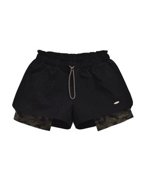 카모 나일론 스트링 쇼츠 (블랙)