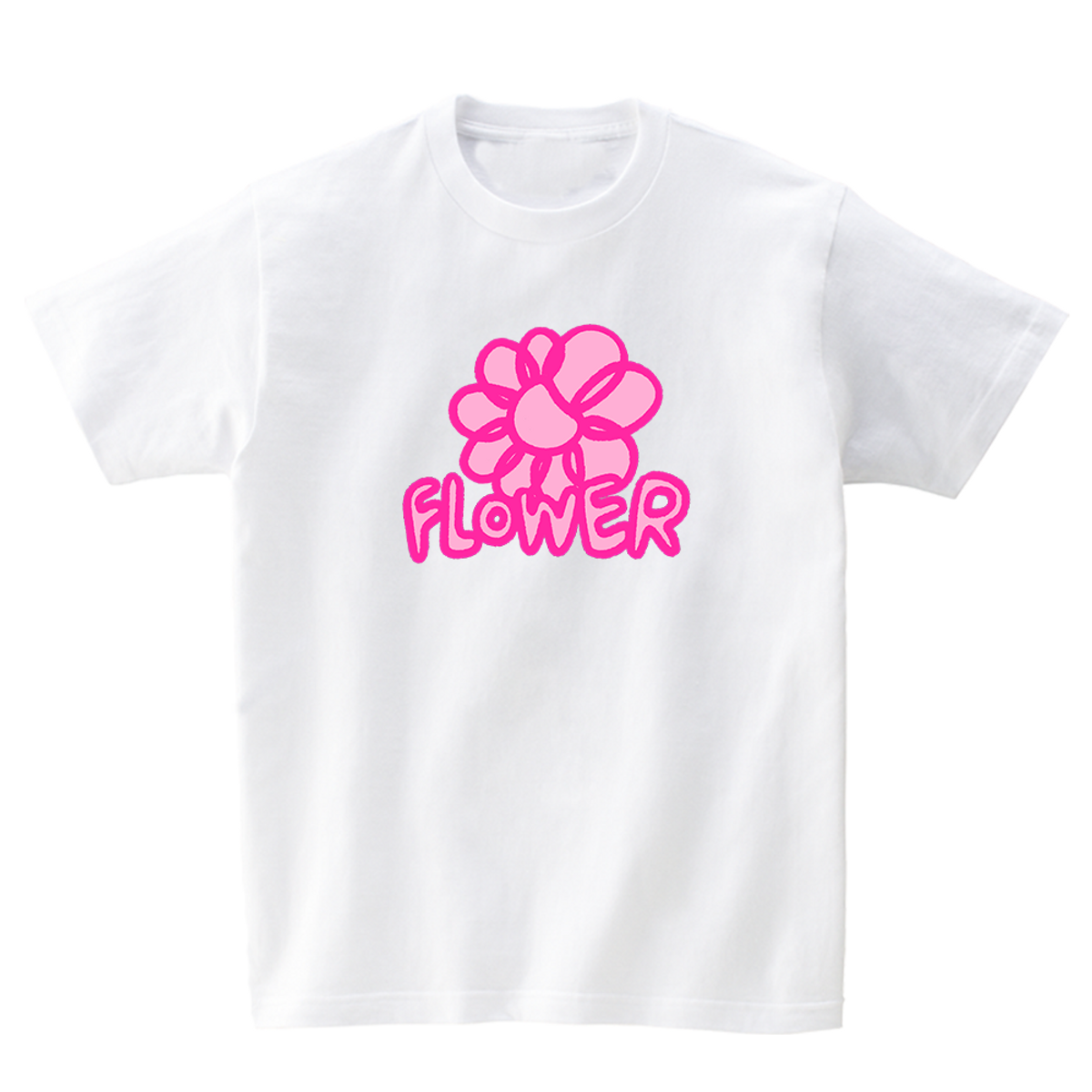 어썸어스(AWESOMEUS) A PINK ROUND FLOWER T-SHIRTS_4COLOR