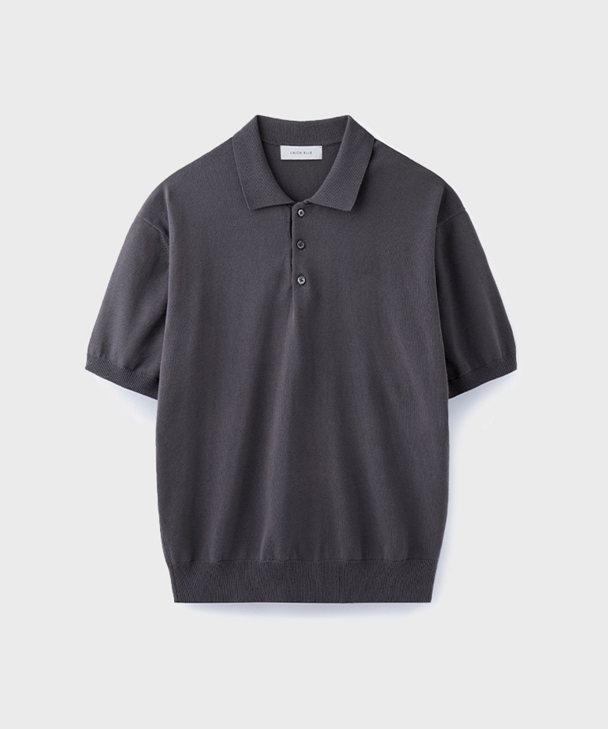 유니온블루(UNION BLUE) HARD TWIST COMFORT POLO KNIT [PURPLE GRAY]