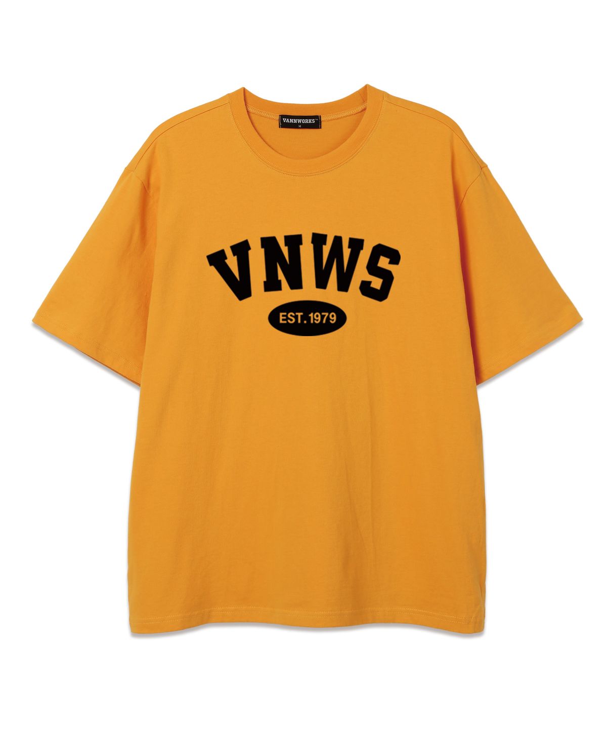 밴웍스(VANNWORKS) VNWS 아치 로고 오버핏 반팔 티셔츠 (VS0011) 옐로우/블랙