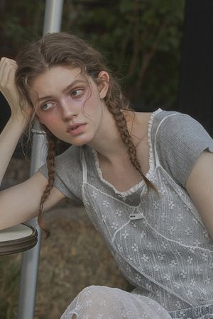 FLOWER LACE LAYERED DRESS_WHITE