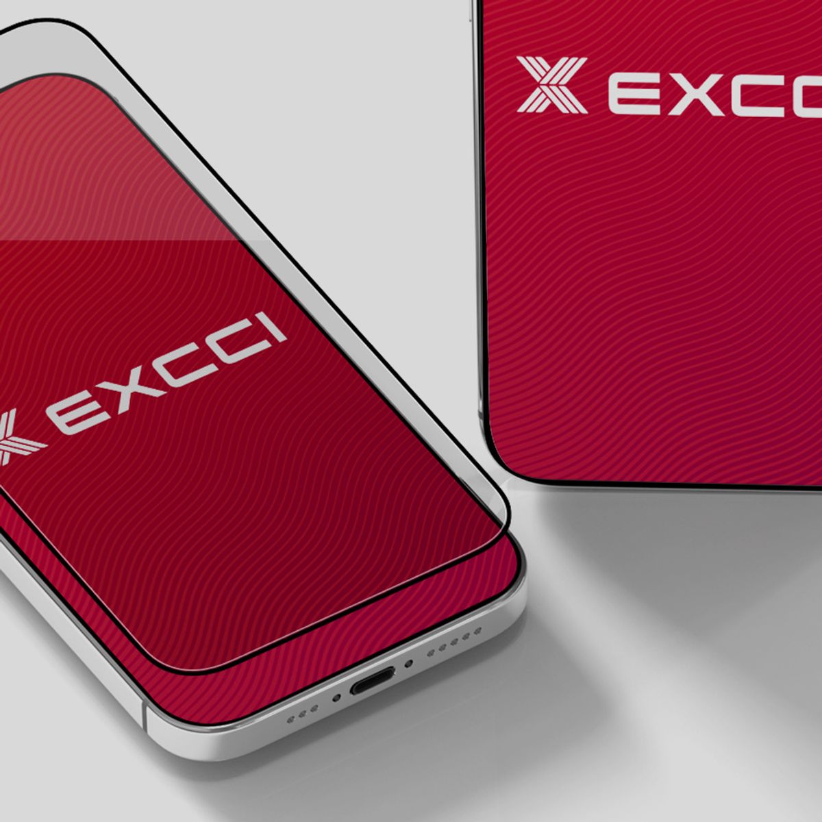 엑씨(EXCCI) 엑씨 아이폰 갤럭시 3스텝 핸지 강화유리 액정보호필름 2매