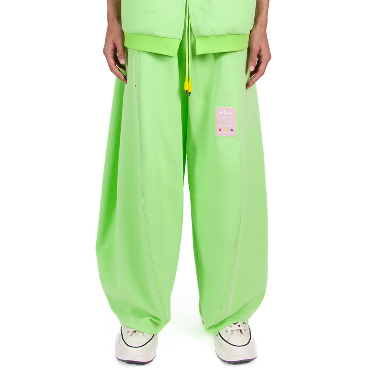 밀리우(MILIEUX) [MXM1UKPTL001GN]Drawstring Jogger Knit Pants Long