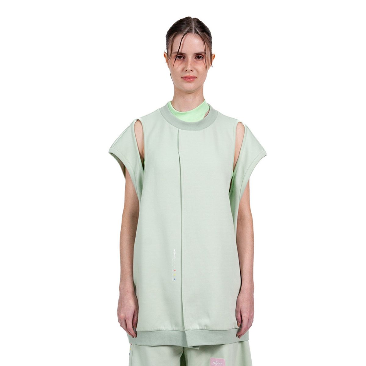 밀리우(MILIEUX) [MXM1UKTPN001GY]Cutout Knit Top Sleeveless