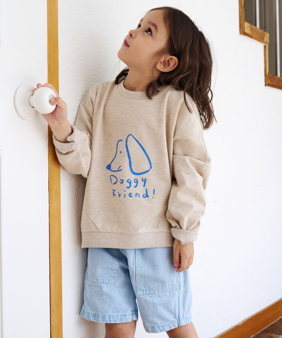 비치스앤 크림 키즈(BEACHESAND CREAM KIDS) 도기 스웻 셔츠(Doggy sweat shirt)