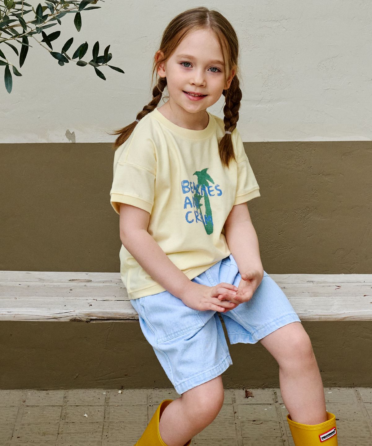 비치스앤 크림 키즈(BEACHESAND CREAM KIDS) 팜트리 반팔 티셔츠(Palm tree half sleeve T-shirt)