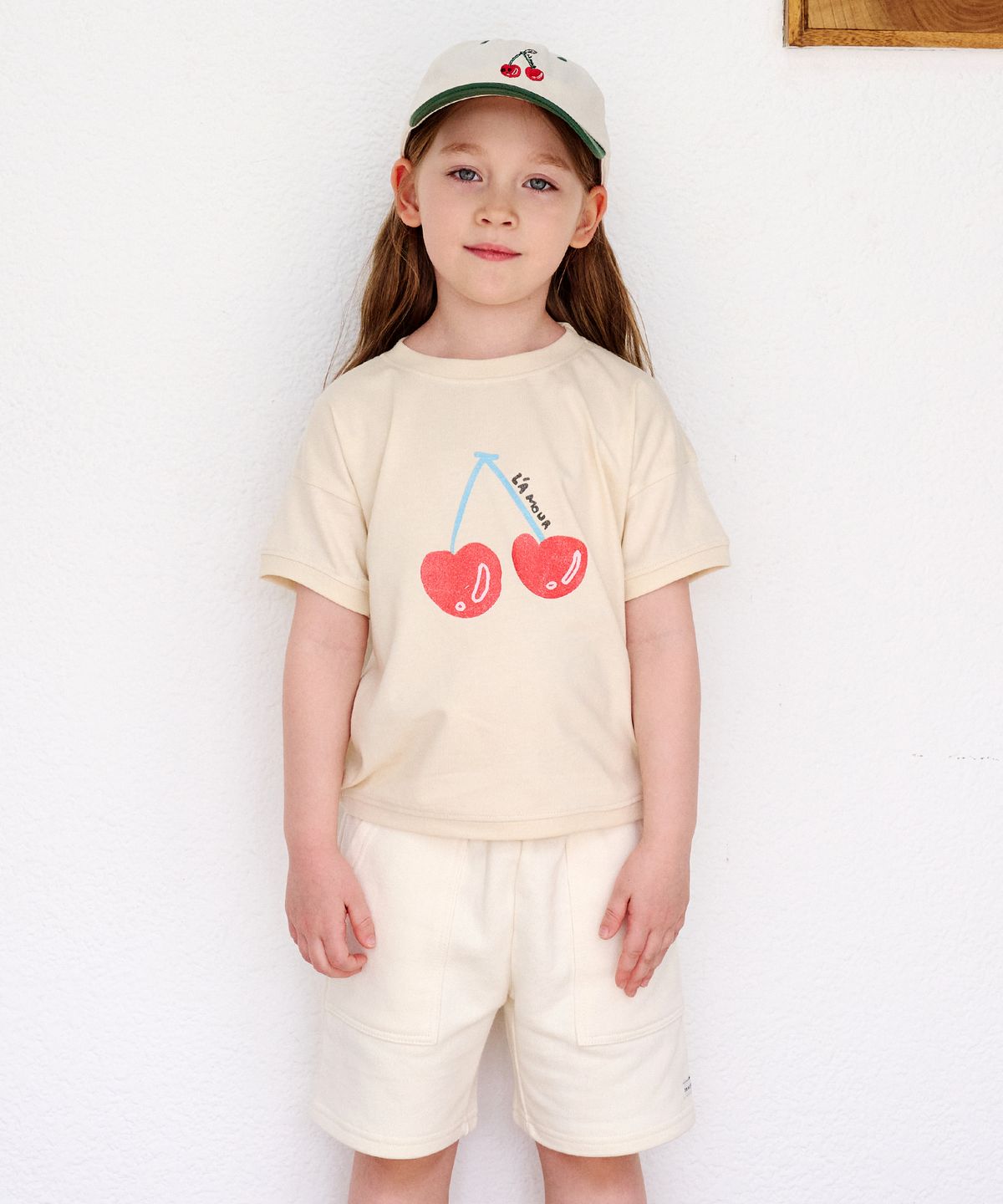 비치스앤 크림 키즈(BEACHESAND CREAM KIDS) 체리 반팔 티셔츠(Cherry half sleeve T-shirt)
