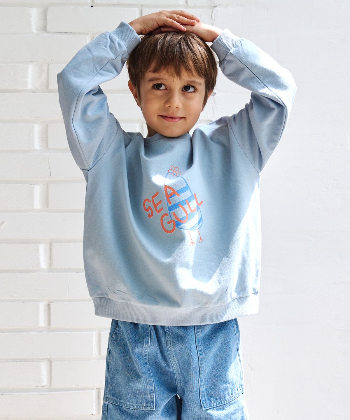 비치스앤 크림 키즈(BEACHESAND CREAM KIDS) 씨갈 스웻 셔츠(Sea gull sweat shirt)