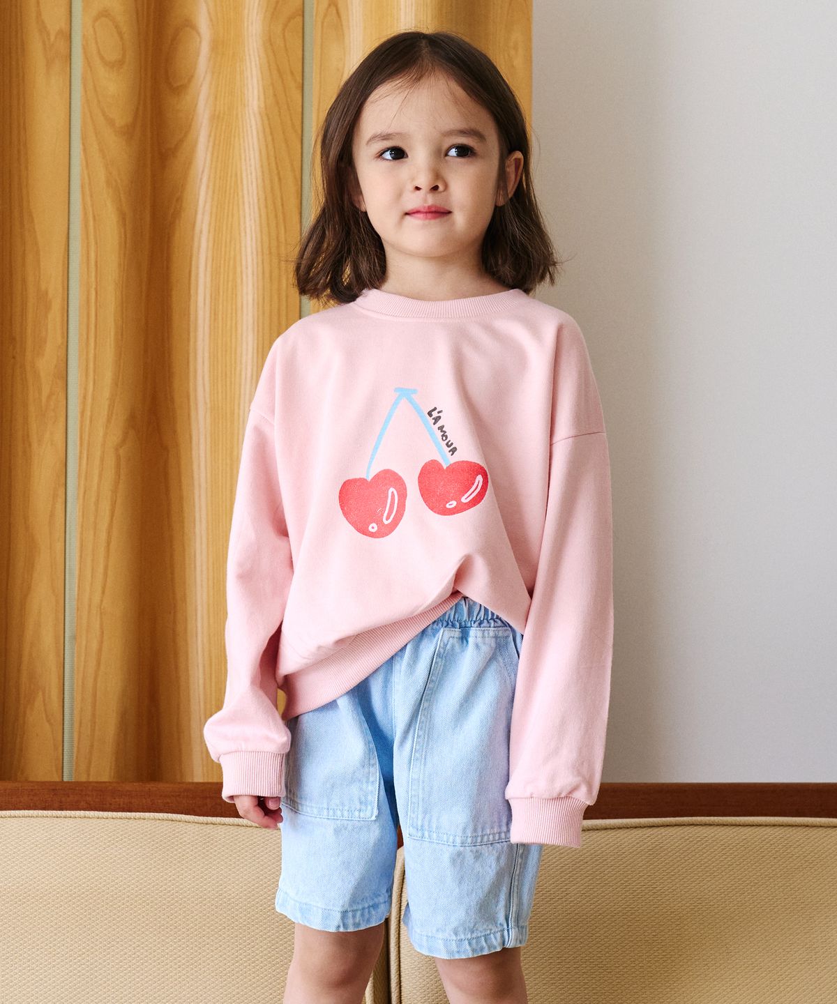 비치스앤 크림 키즈(BEACHESAND CREAM KIDS) 체리 스웻 셔츠(Cherry sweat shirt)