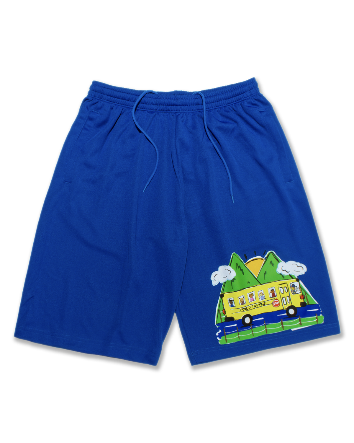 미디엄스(MEDIUMS) School Trip Mesh Shorts - Blue (수학여행 메쉬 쇼츠)