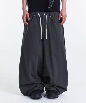 EASY OR EASY BALLOON PANTS (DARK GREY)