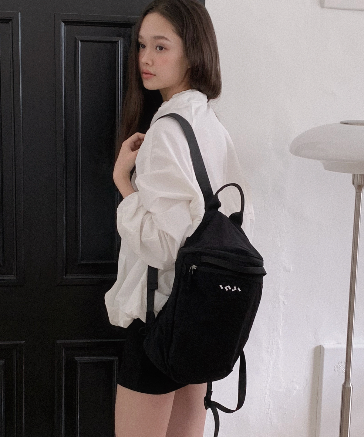 인지액티브(INJIACTIVE) 인지액티브 나일론 백팩 블랙