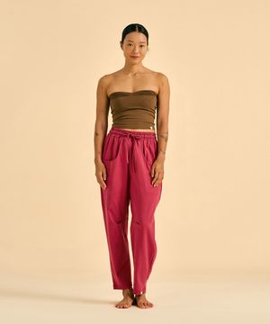 Ollie Pocket Pants (Cherry red)