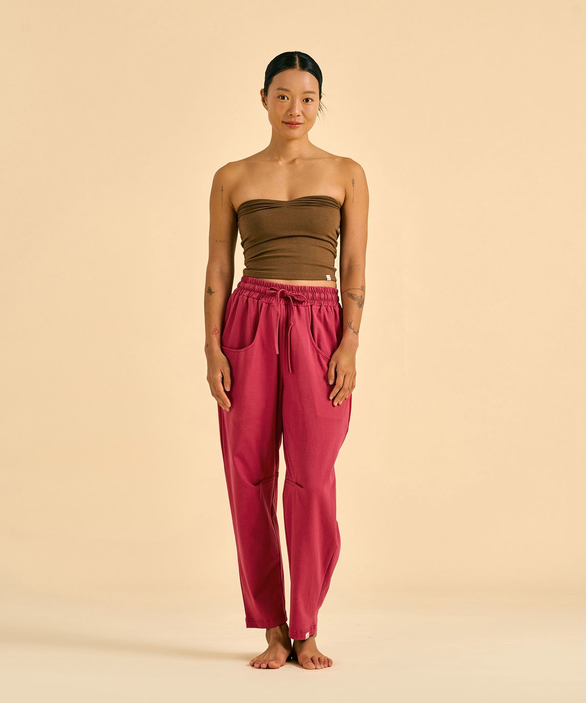 디야니(DHYANI) Ollie Pocket Pants (Cherry red)