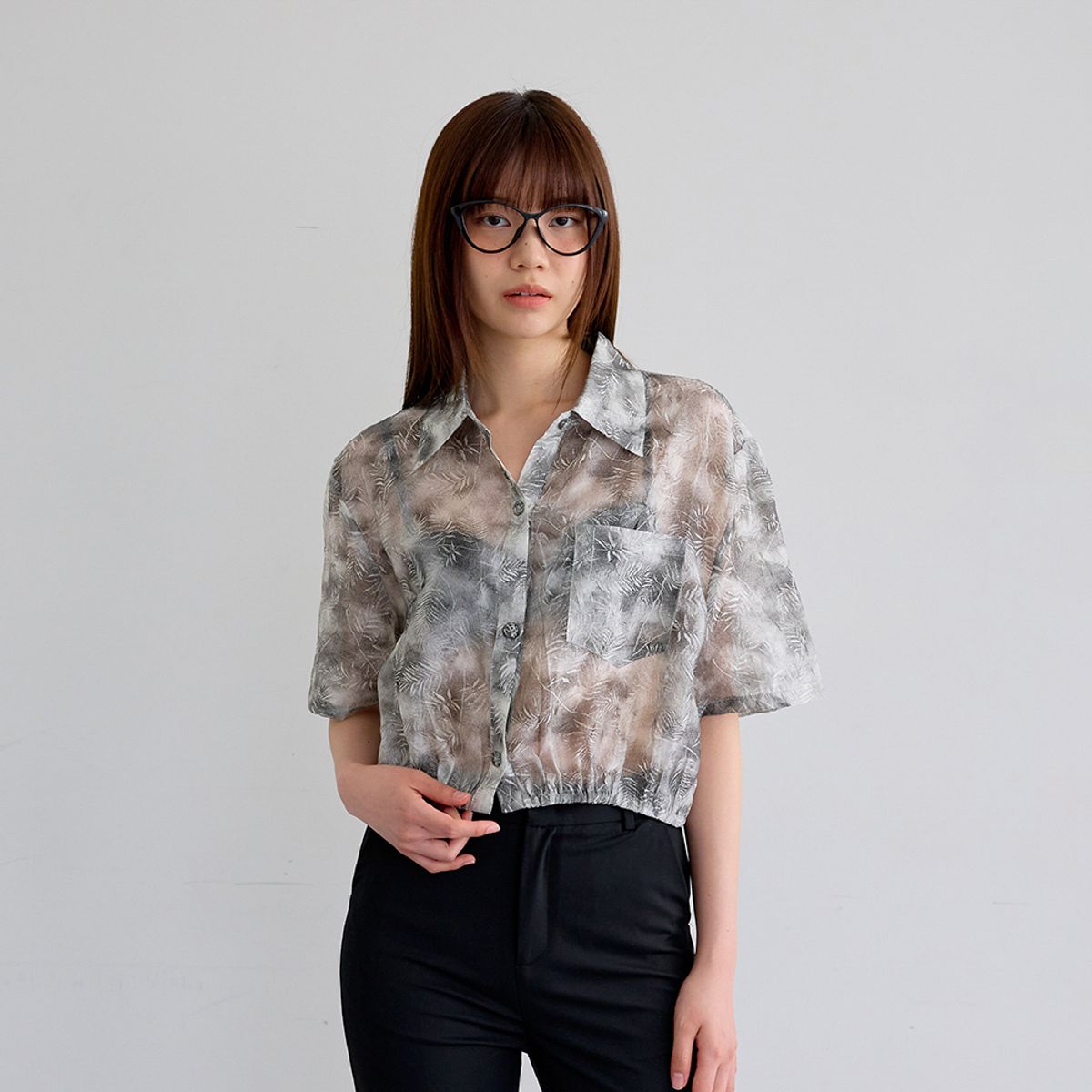 에이앤레이(AEIREI) AR_Ink see-through shirt_GRAY