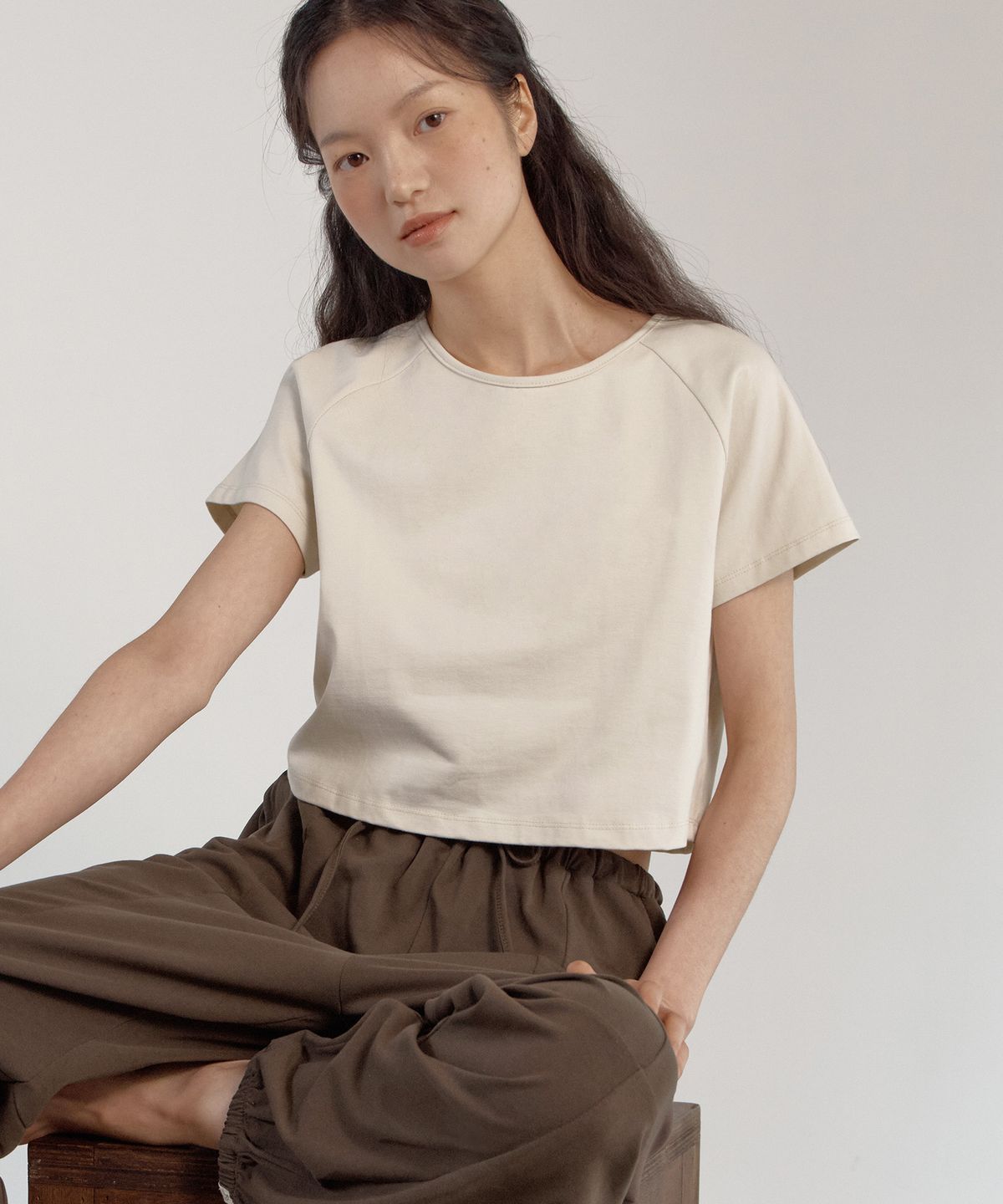 디야니(DHYANI) Surya crop top (Creme brulee)