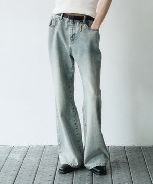 디스트로이드 플레어 데님 팬츠 (라이트블루)