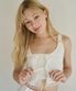 니트 레이스 탑 (화이트)