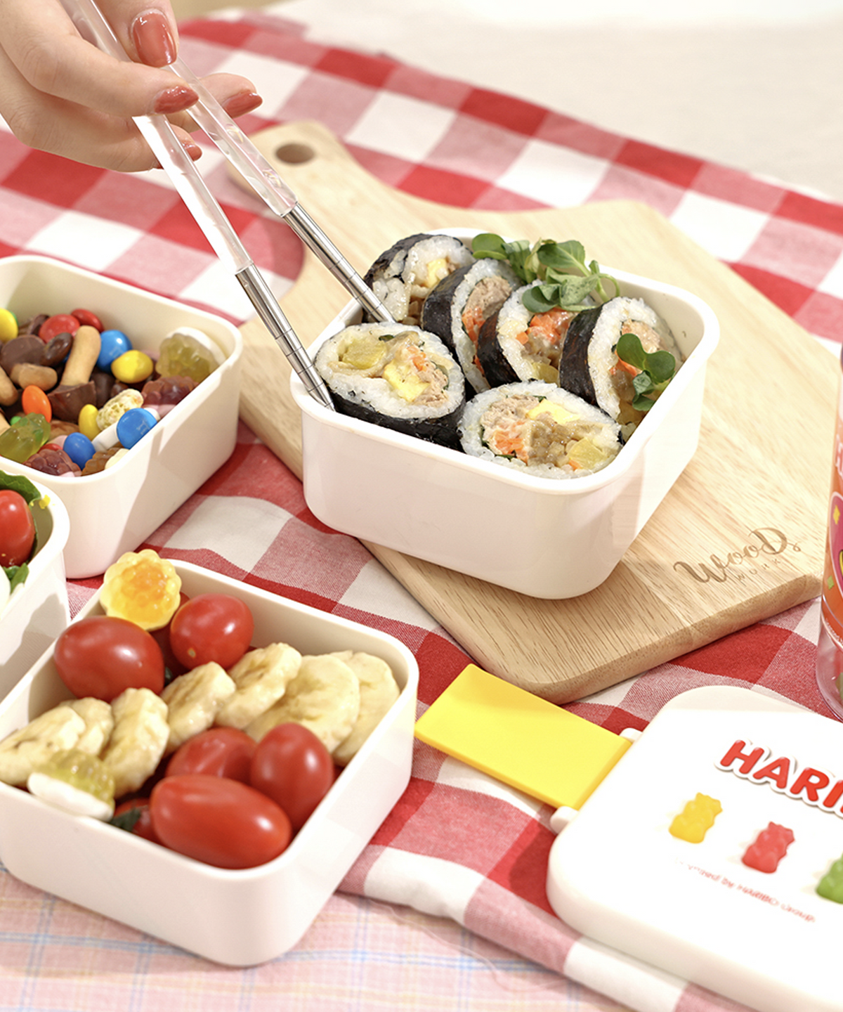 하리보(HARIBO) 골드베렌 2단 런치박스 (3컬러)