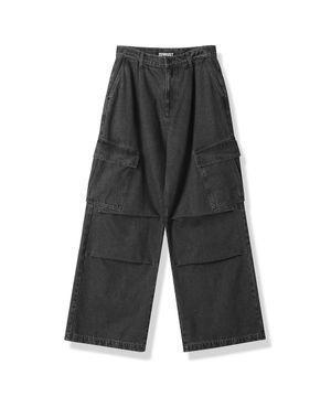 Bridge Cargo Denim Pants BLACK