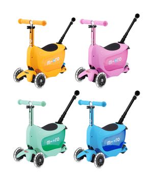 마이크로킥보드 미니 투고 디럭스 플러스 LED+푸쉬바 세트 (색상선택)