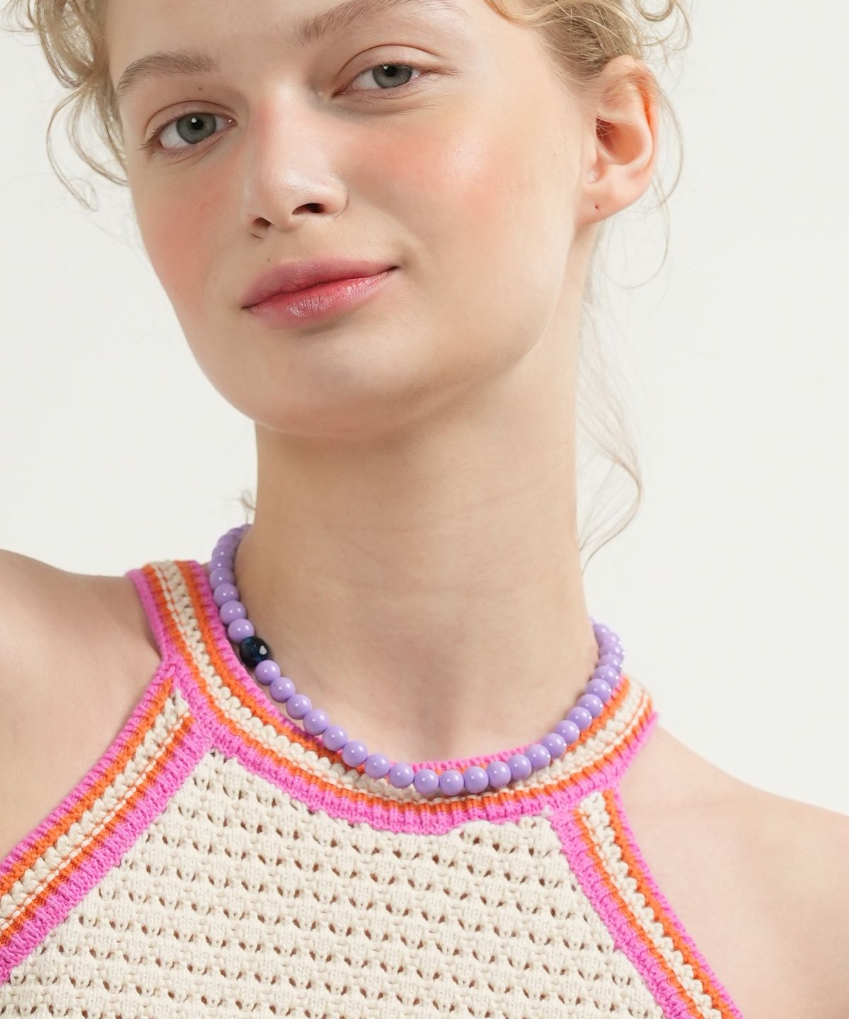 봉보(BONBEAU) 8mm exotic color glass ball Necklace 체코 글라스 8mm 볼 비즈 목걸이 4colors