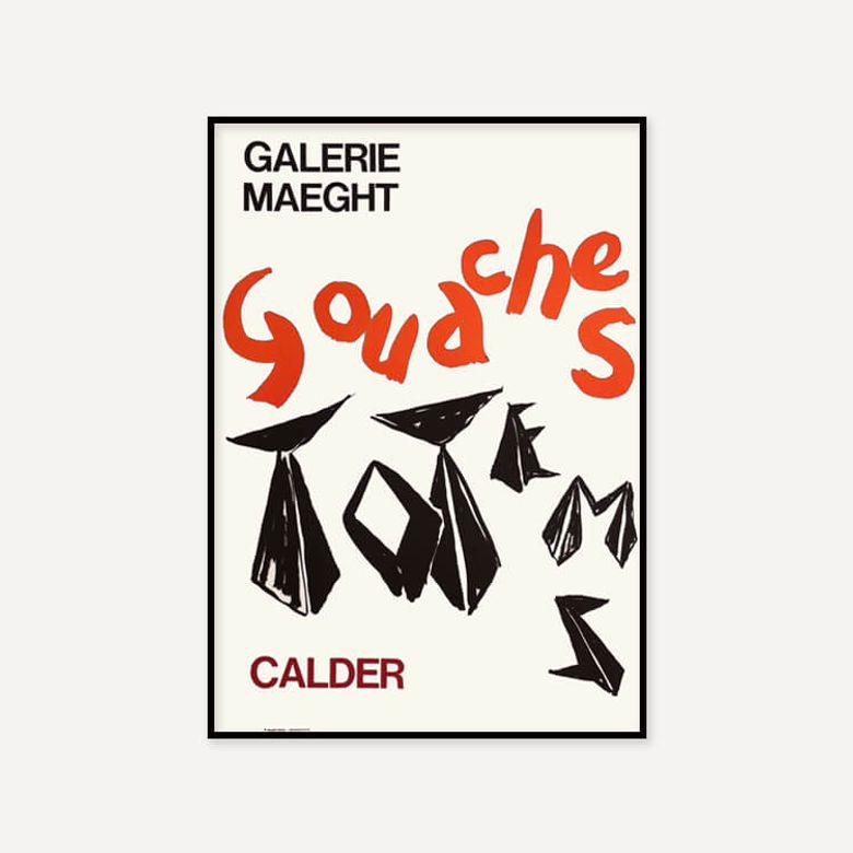 알렉산더 칼더 Gouaches and totems, 1966 (액자 포함)