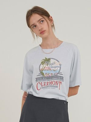 썸머 그래픽 오버사이즈 티셔츠 NEW5XE502