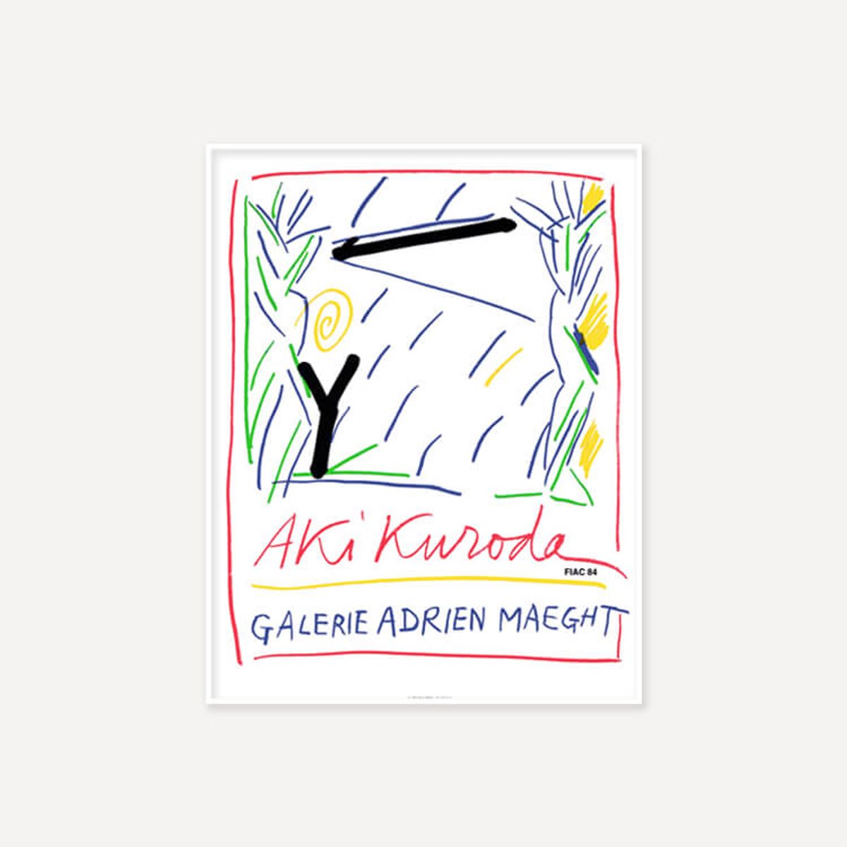 그릿시즌(GREET SEASON) 아키 쿠로다 FIAC, 1984 (액자 포함)