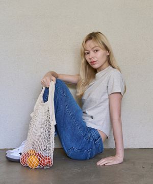 로고 자수 크롭 티셔츠 (4칼라)