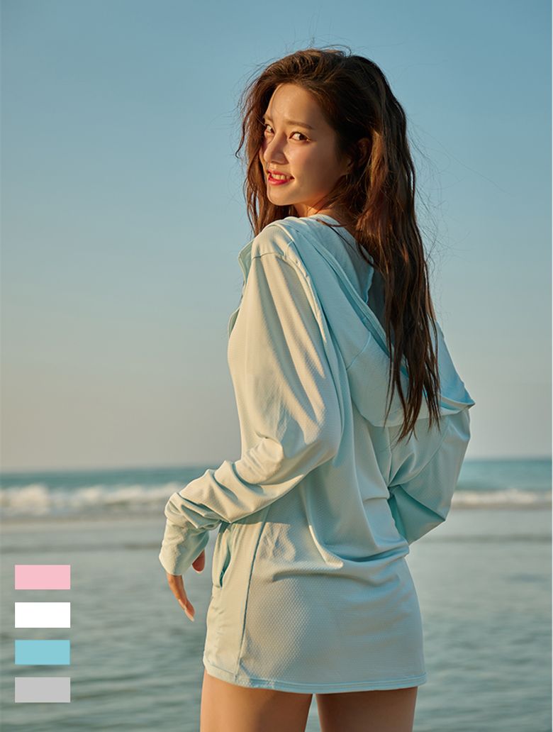 [2PACK] 남녀공용 오프닝 후드 집업 래쉬가드 4color