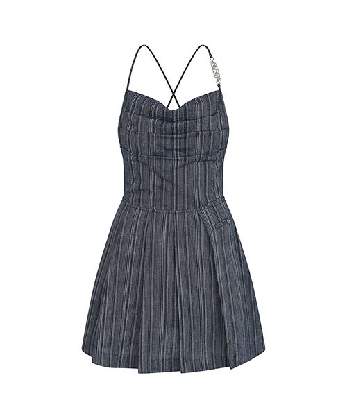 さらに100円引き◆KIRSH◆BACK POINT PLEATS WOVEN DRESS MUSINSA | KIRSH Back Accent Pleats Woven Dress [Navy]