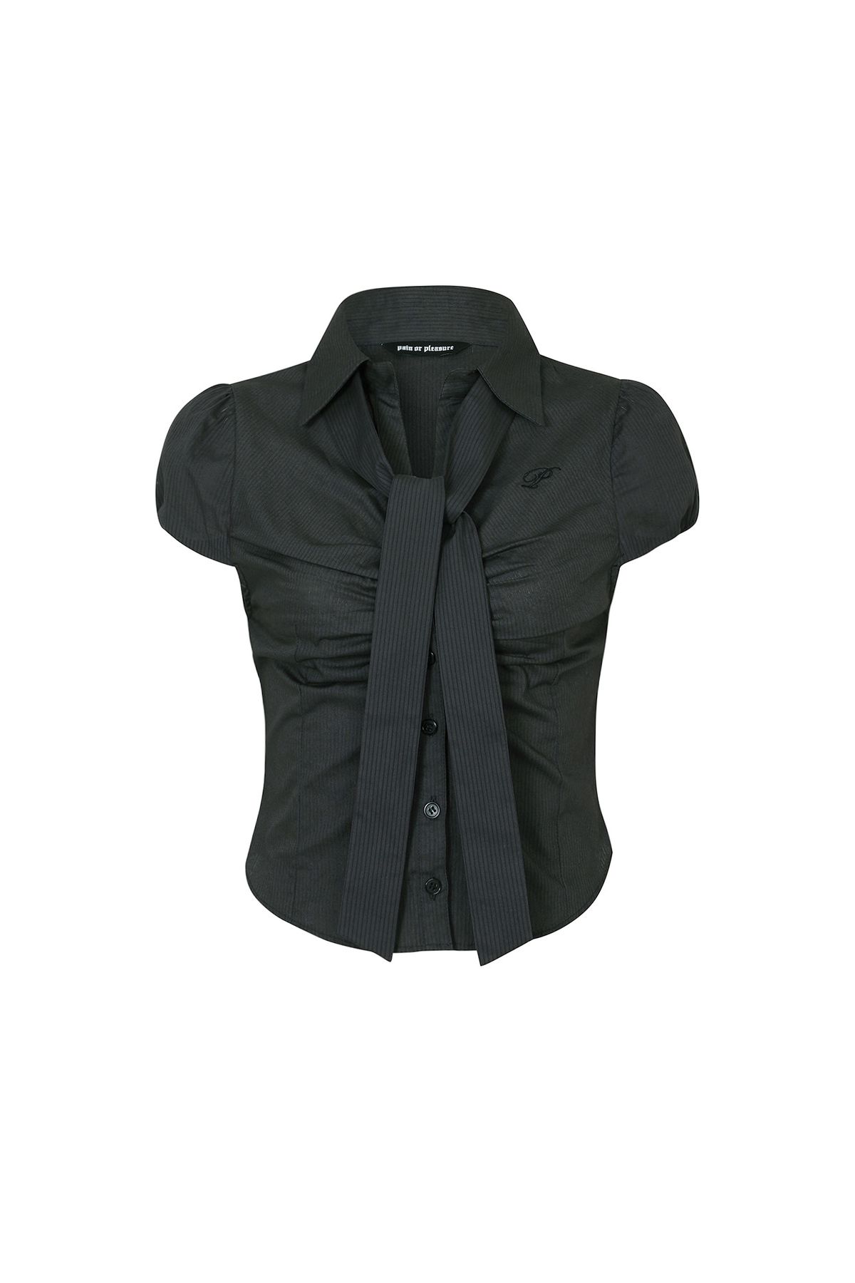페인오어플레져(PAINORPLEASURE) JADE SCARF SHIRT charcoal