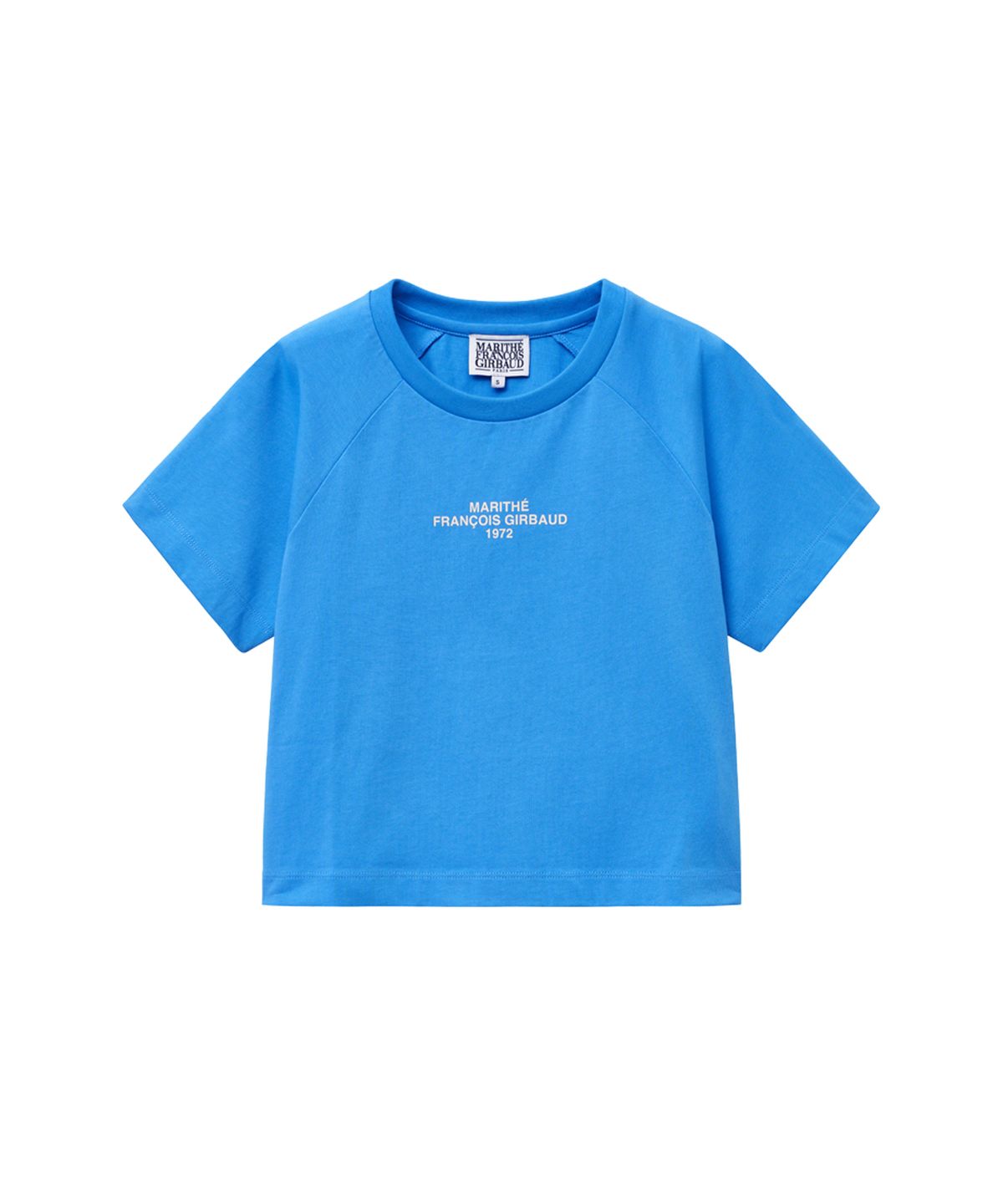 마리떼 프랑소와 저버(MARITHÉ + FRANҪOIS GIRBAUD) W LETTERING LOGO CROP TEE vintage blue