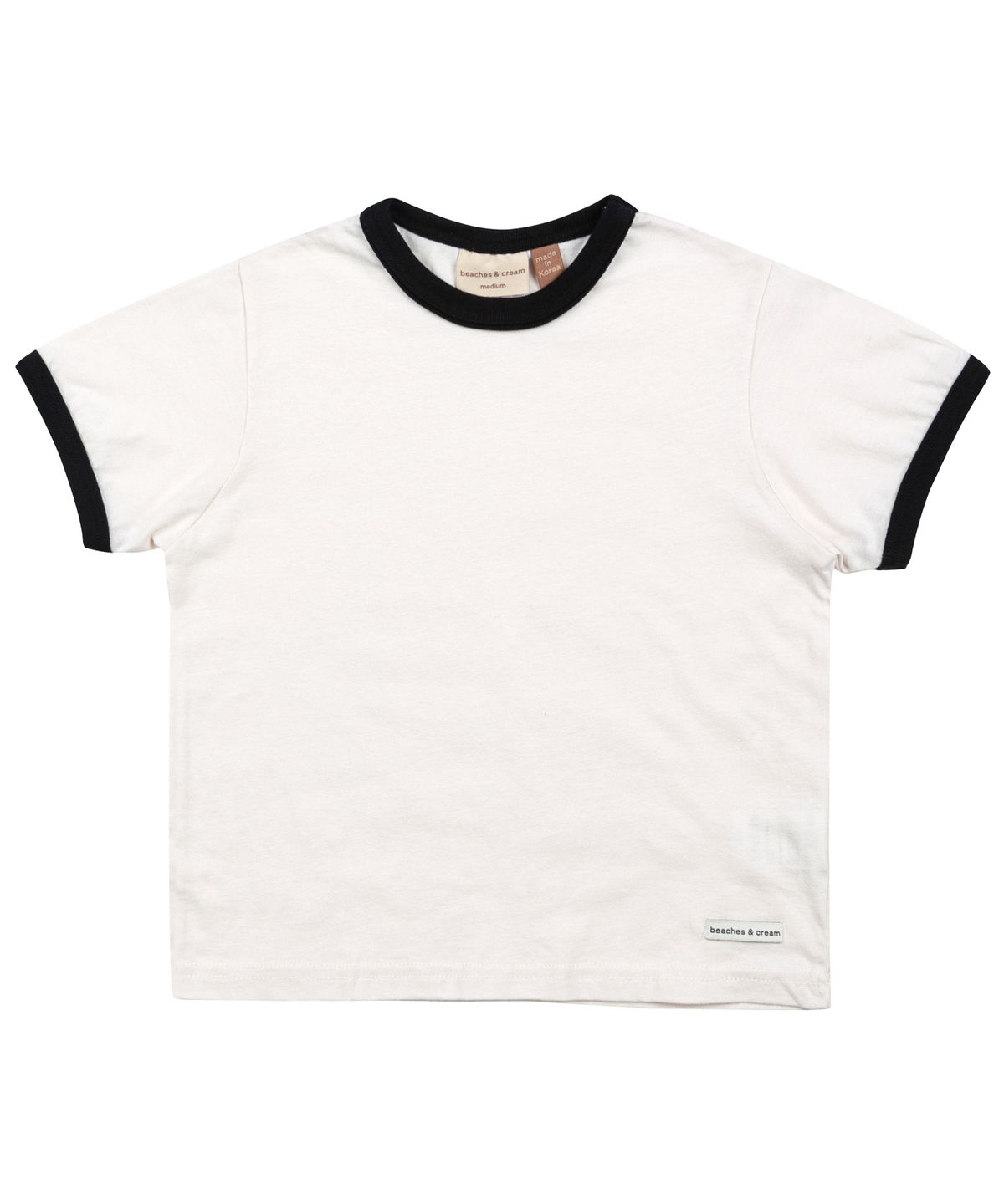 비치스앤 크림 키즈(BEACHESAND CREAM KIDS) 비치스 링거 티셔츠-네이비(Beaches Ringer T-shirt Navy)