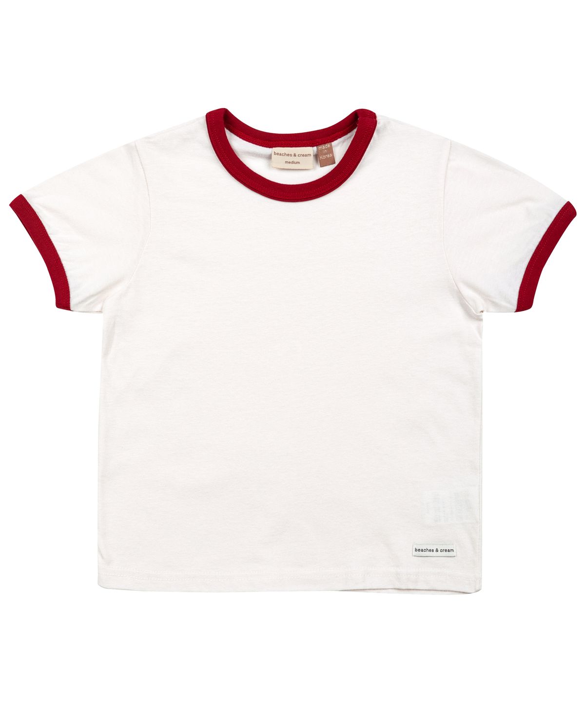 비치스앤 크림 키즈(BEACHESAND CREAM KIDS) 비치스 링거 티셔츠-레드(Beaches Ringer T-shirt Red)