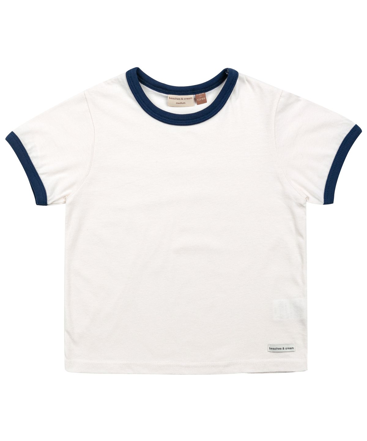 비치스앤 크림 키즈(BEACHESAND CREAM KIDS) 비치스 링거 티셔츠-블루(Beaches Ringer T-shirt Blue)