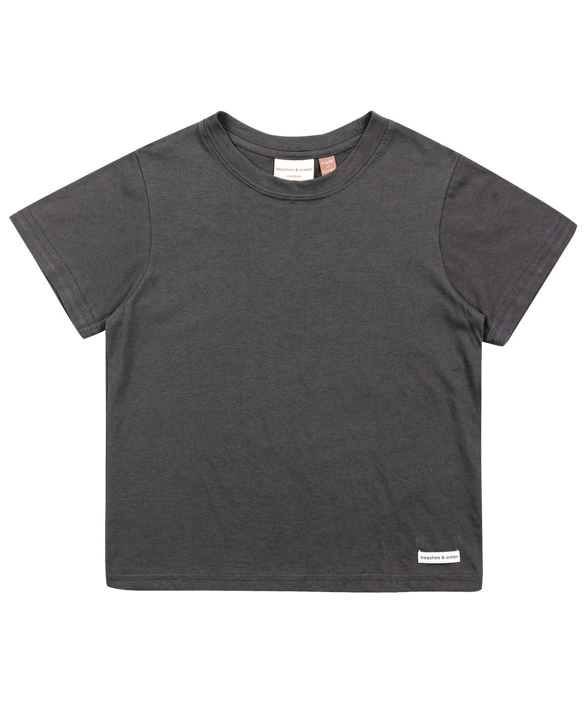 비치스앤 크림 키즈(BEACHESAND CREAM KIDS) 비치스 텐더 반팔 티셔츠-다크 그레이(Beaches Tender Half-Sleeve T-shirt Dark Gray)
